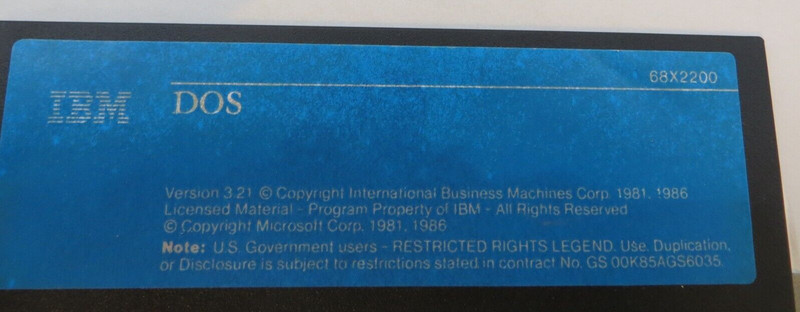 5.25" Floppy Disk IBM DOS Version 3.21 68x2200 1986 Microsoft Computer Disc gallery