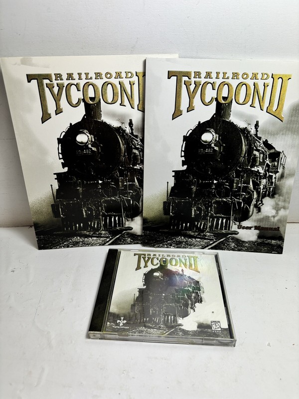 vtg Railroad Tycoon 2 II (PopTop, 1998) Windows 95/98 PC Game CD EUC w manual