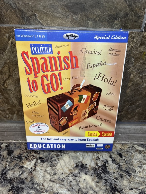 RXL Pulitzer Spanish to Go for Windows PC CD-ROM SoftKey New Sealed Big Box