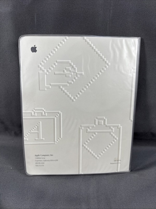 Vintage 1990’s Apple Macintosh Compact Discs Vinyl CD Case, Manuals Stickers Lot gallery