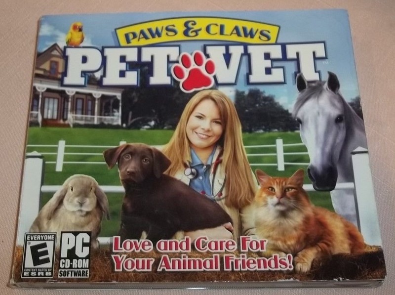 Paws and Claws: Pet Vet (CD-ROM, 2006, WIN 98/ME/XP, Valusoft) VGC
