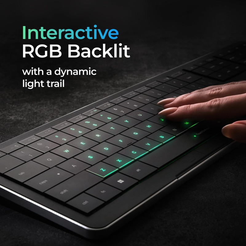 CLVX 1 Windows | Touch On Keys & Gestures AI Keyboard | Bluetooth & USB-C | L... gallery