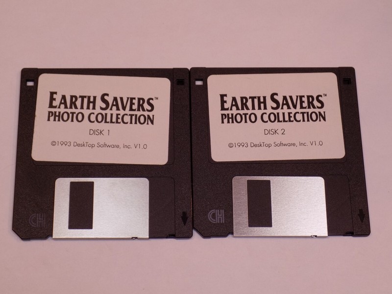 Earth Savers Photo Collection 1993 Old 3.5″ Disk Windows PC MS Computer Program