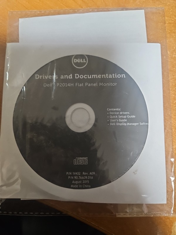 Dell drivers and documentation for S2014H flat panel monitor Sealed