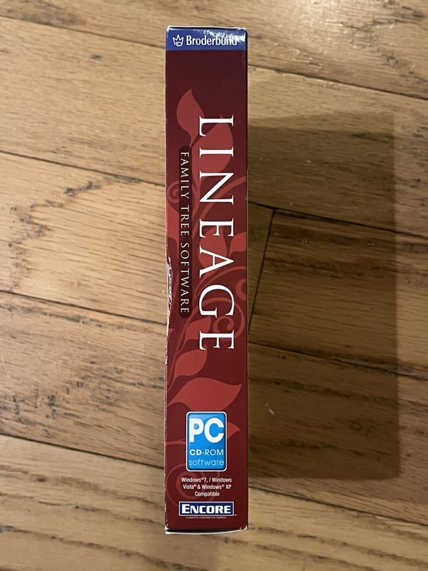 Lineage Family Tree Software 2010 PC CD-ROM Broderbund Encore New Sealed gallery