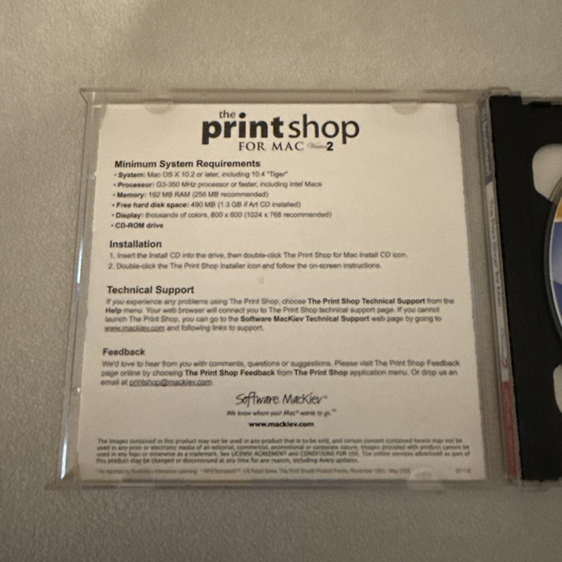 Broderbund The Print Shop for Mac Version 2 Software Mackiev Mac OS X Edition gallery