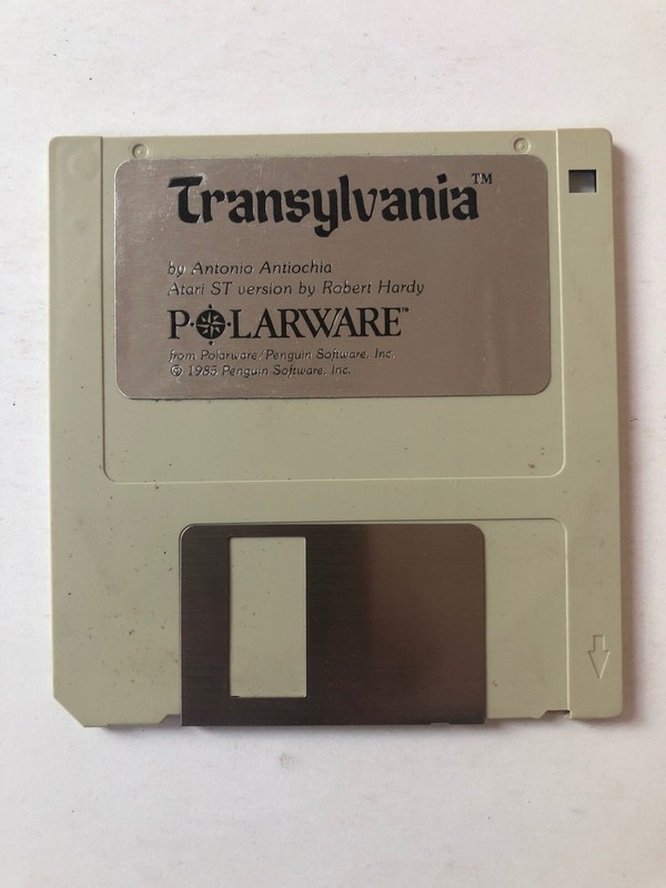 Transylvania Atari ST Program on 3.5" disk By Polarware
