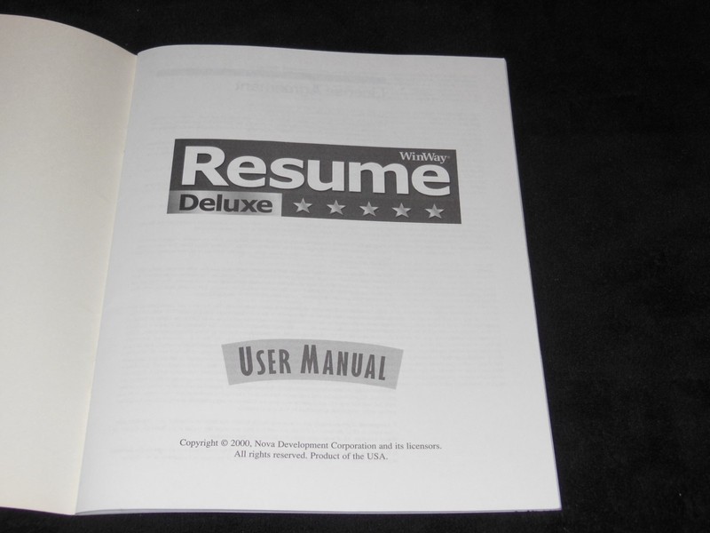 WinWay Resume Deluxe 2000 PC CD-ROM Nova Development Vintage Windows Software gallery