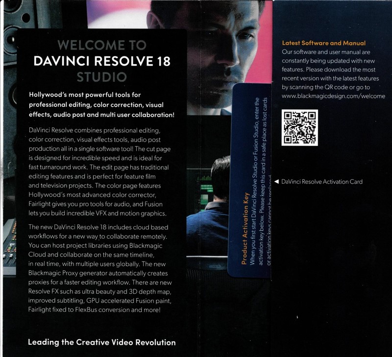 Blackmagic DaVinci Resolve Studio – Genuine Lifetime License – 2 Devices gallery