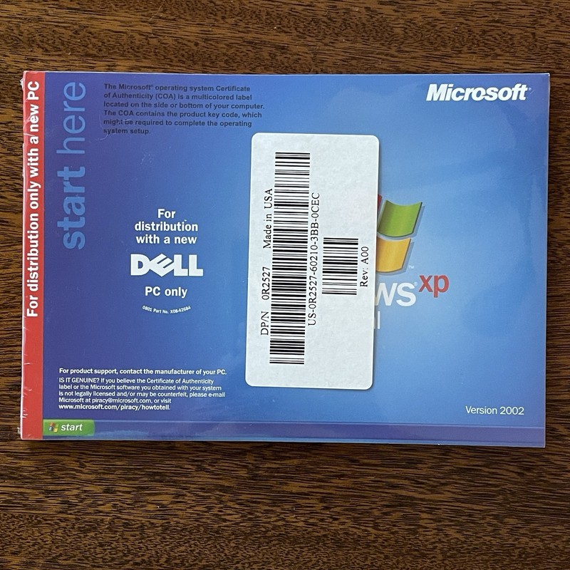 Dell Windows XP Professional Pro SP1 Re-installation CD Version 2002 – New