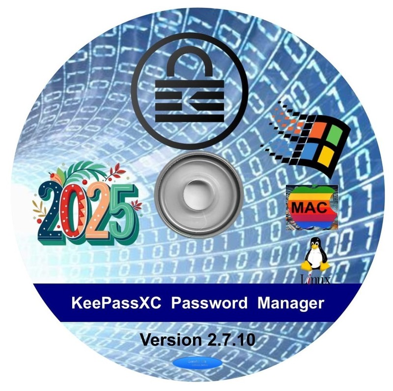 KeePassXC Password Manager 2025 Software Version 2.7.10 ~ Windows MacOS