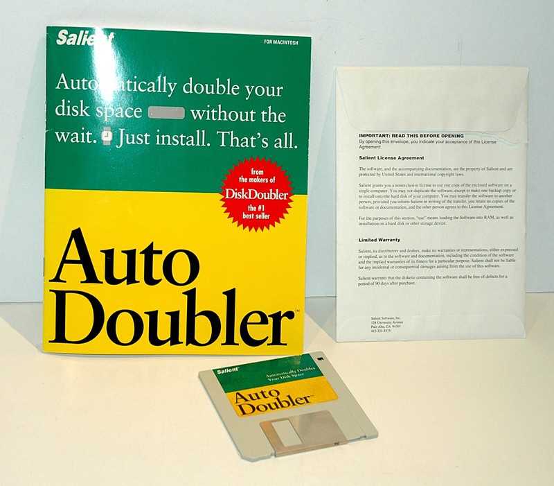 VINTAGE APPLE MACINTOSH SOFTWARE BLOWOUT: Salient Auto Doubler HDD Compression gallery