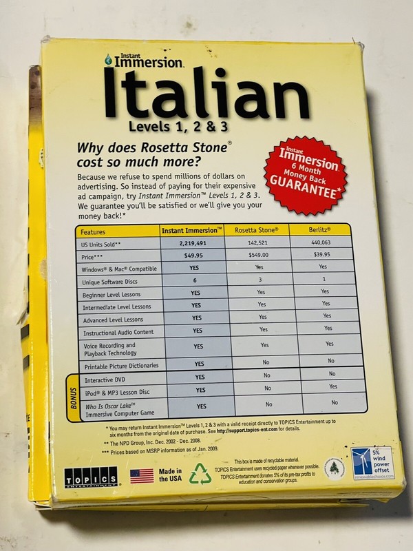 Instant Immersion Italian: Levels 1, 2, & 3, 9 CD Set gallery