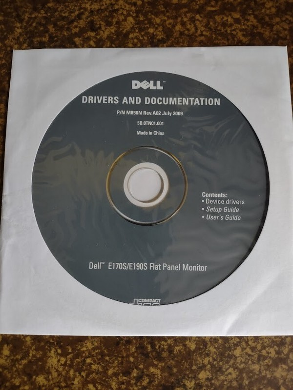Dell Drivers & Documentation Flat Panel Monitor E170S/E190S Disc