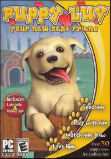 Puppy Luv PC CD care for digital dog animal pet raising teach canine sim game!