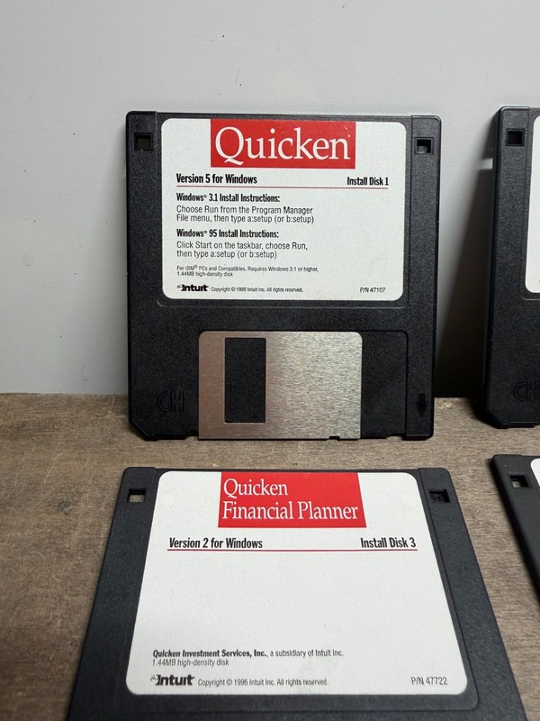 Quicken Version 5 For Windows 95 (Intuit, 1996) 3.5" Floppy - Fast Ship gallery
