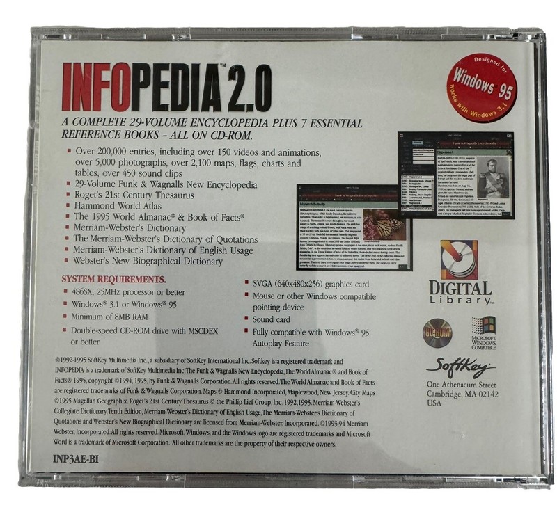 INFOPEDIA 2 MULTIMEDIA ENCYCLOPEDIA LIBRARY – VINTAGE MACHINTOSH Windows Compati gallery