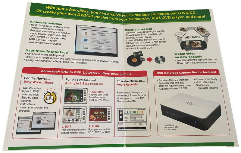 Honestech VHS To DVD 3.0 Deluxe Convert Videos To DVD USB Video Capture Device gallery