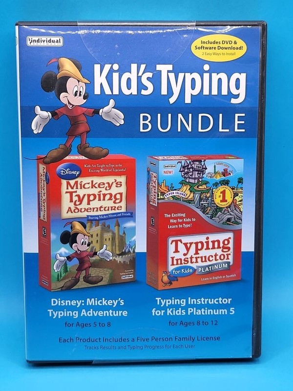 📖 Kid's Typing Bundle:Disney Mickey’s Typing Adventure & Typing Instructo -NEW