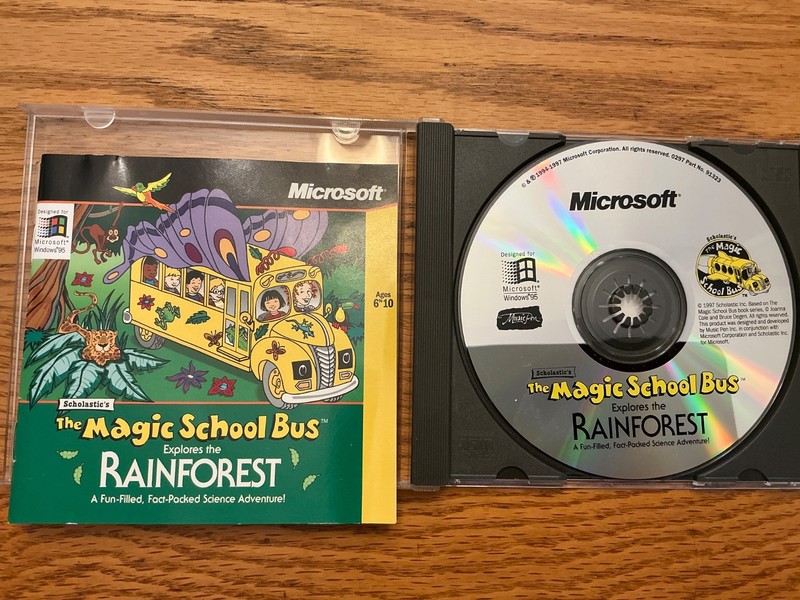 MICROSOFT MAGIC SCHOOL BUS EXPLORES THE OCEAN & EXPLORES THE RAINFOREST (2) CDs gallery