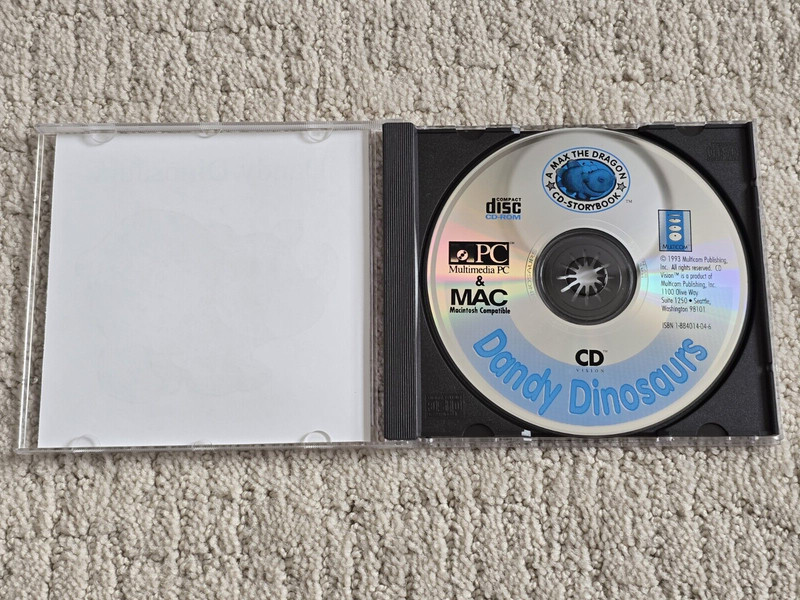 Dandy Dinosaurs Max The Dragon CD-Storybook 1993 PC Computer Program Software gallery