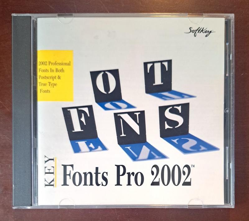 Softkey Key Fonts Pro 2002 Fonts, 1995, Copy And Paste Into Any Folder, PC/MAC