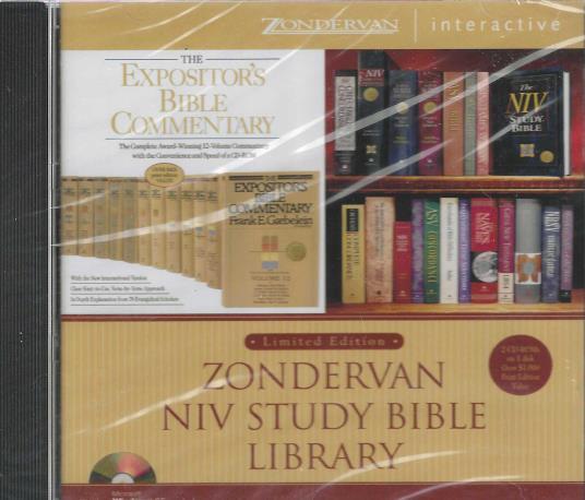 Zondervan NIV Study Bible Library Limited Edition PC CD scripture research! NEW