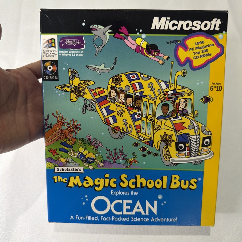 Magic School Bus Explores the Ocean Big Box PC CD-ROM Windows