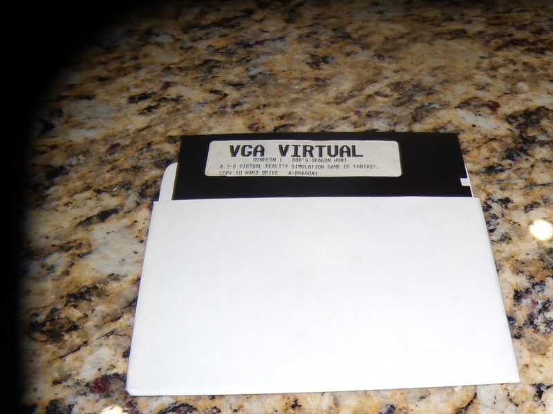 VGA Virtual Dungeon 1 Bob’s Dragon Hunt PC Game on 5.25″ disk