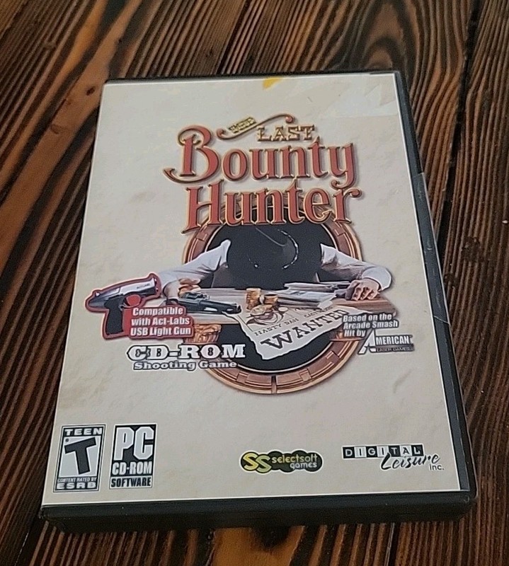 The Last Bounty Hunter PC CD-ROM live video western crime gun shooting game!