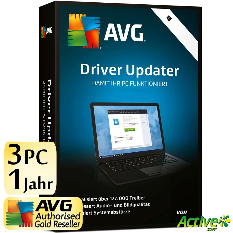 AVG Driver Updater 2024 3 PC 1 Jahr | VOLLVERSION/Upgrade | NEU DE-Lizenz