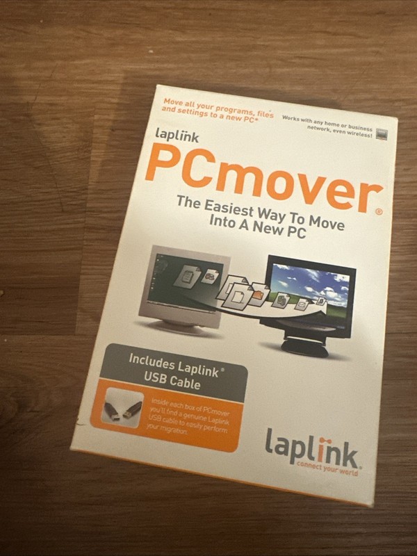 Laplink PC Mover Software & Cable Works with Windows 95,98, XP & Vista Q45