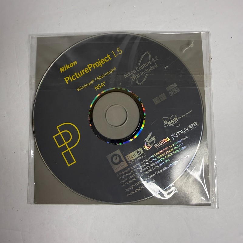 Nikon Picture Project 1.5 CD-Rom Software / Reference Manual 2 CDs NEW Sealed
