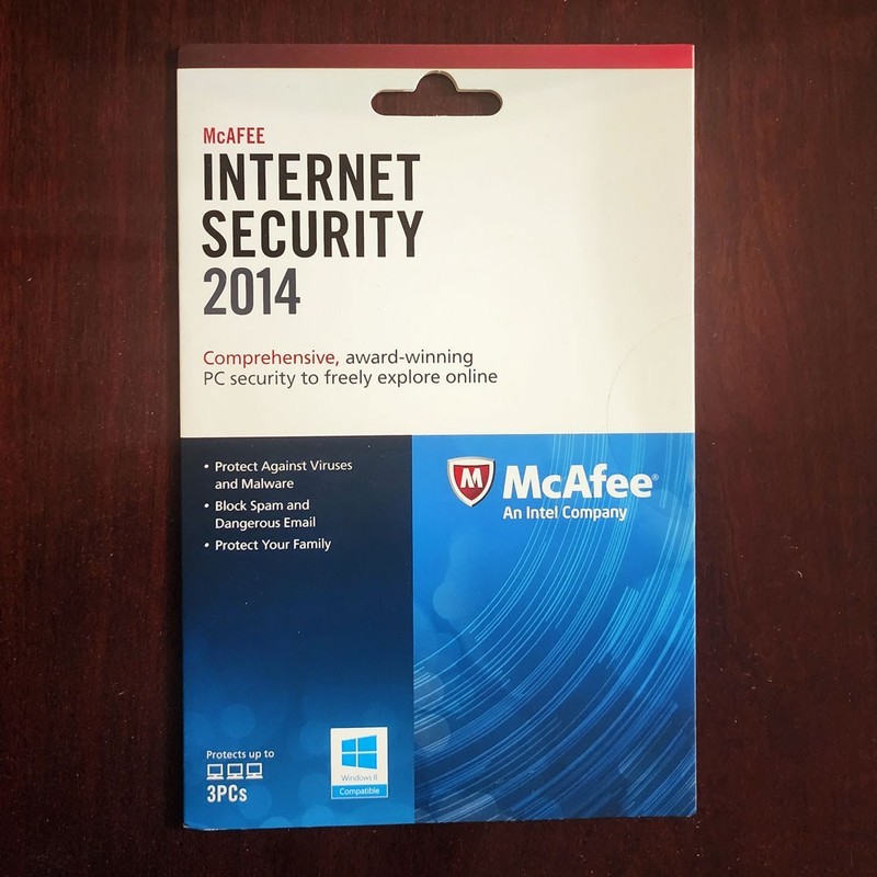 McAfee Internet Security 2014 3 PCs Retail MIS14EBF3RAA Key Card For Windows