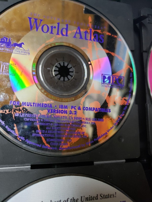 The Software Toolworks World Atlas CD-Rom Version 3.2 (1992) IBM PC