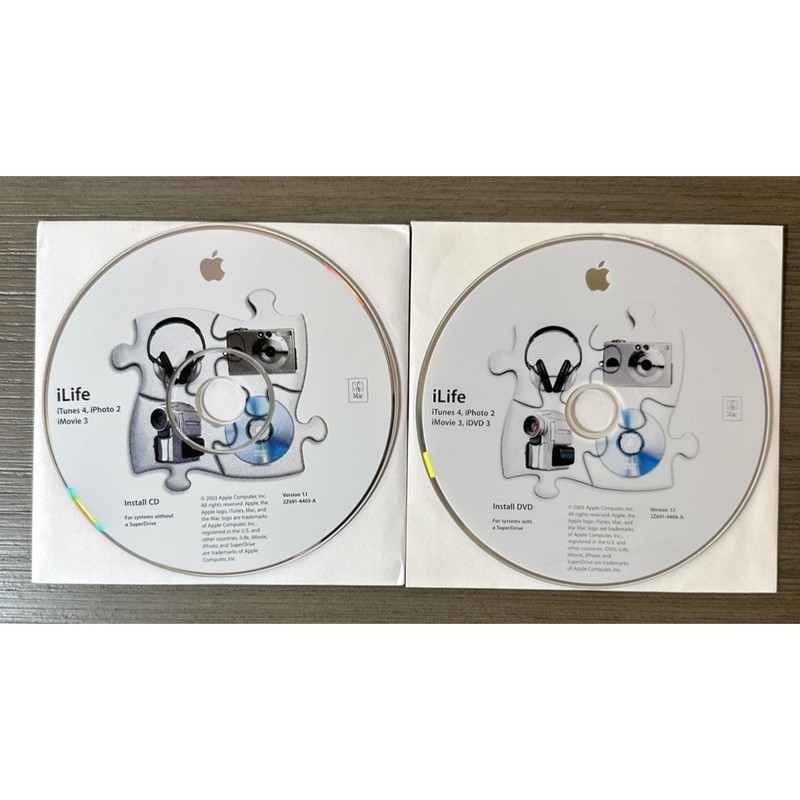 Apple iLife 2Z691-4406-A DVD & CD with iMovie 3, iPhoto 2, iDVD 3, & iTunes 4