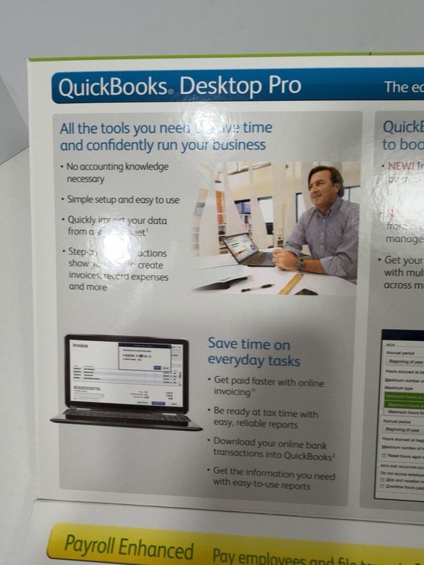 INTUIT QUICKBOOKS DESKTOP PRO 2019 W/PAYROLL ENHANCED FACTORY SEALED gallery