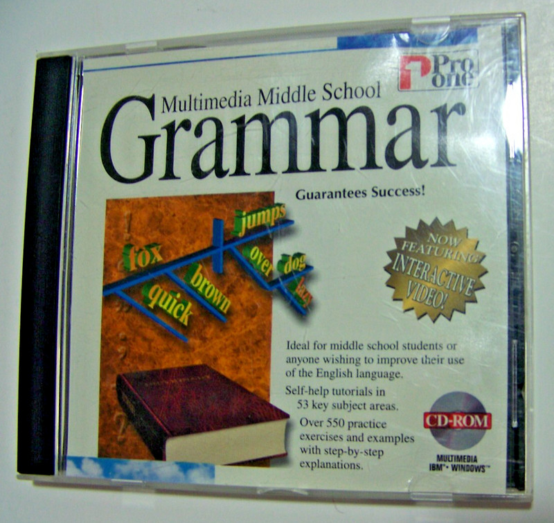 USED! Multimedia Middle School Grammar WITH INTERACTIVE VIDEO, FREE SHIPPING US!