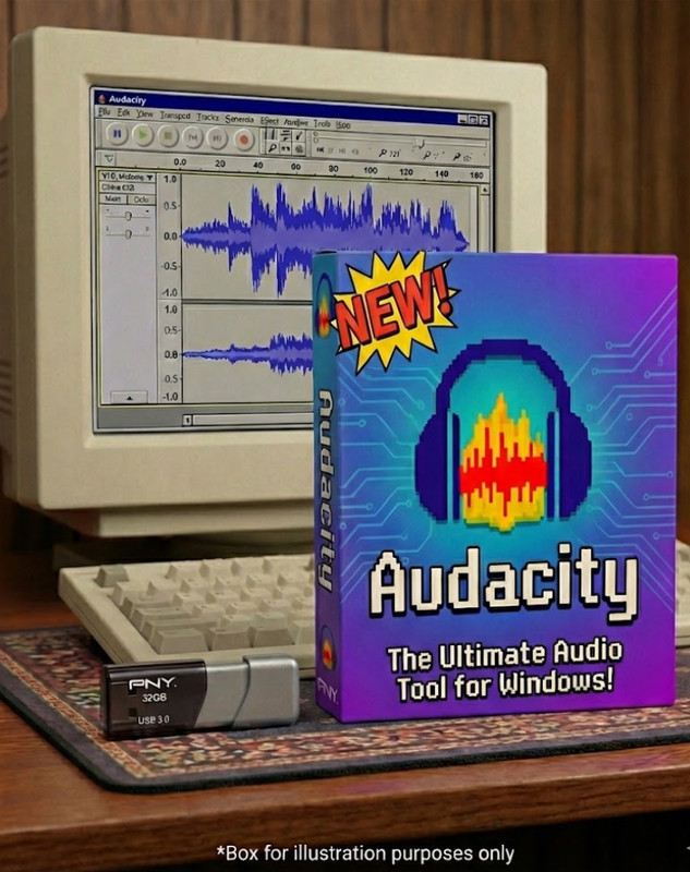 Audacity 2025 Software, Professional Audio Music Editing Recording, Podcasting