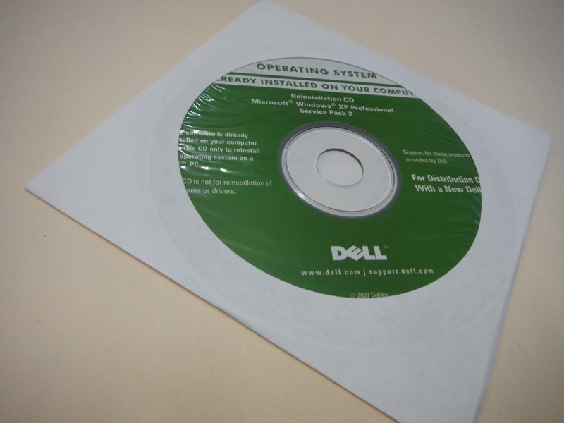 OEM Dell Windows XP Professional Full Version Service Pack SP2 Reinstall Disc