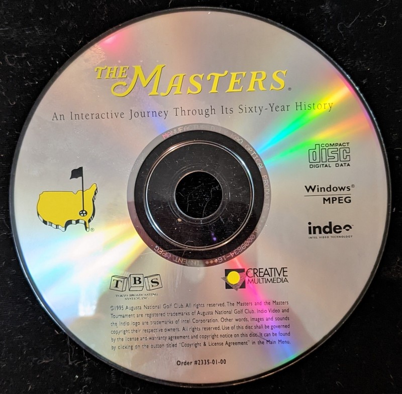 THE MASTERS An Interactive Journey Through Its Sixty-Year History 1995Windows CD