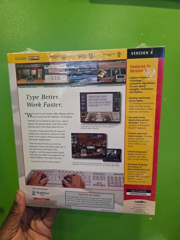 Mavis Beacon Teaches Typing Version 8 For Windows 95 BRAND NEW SEALED BIG BOX gallery