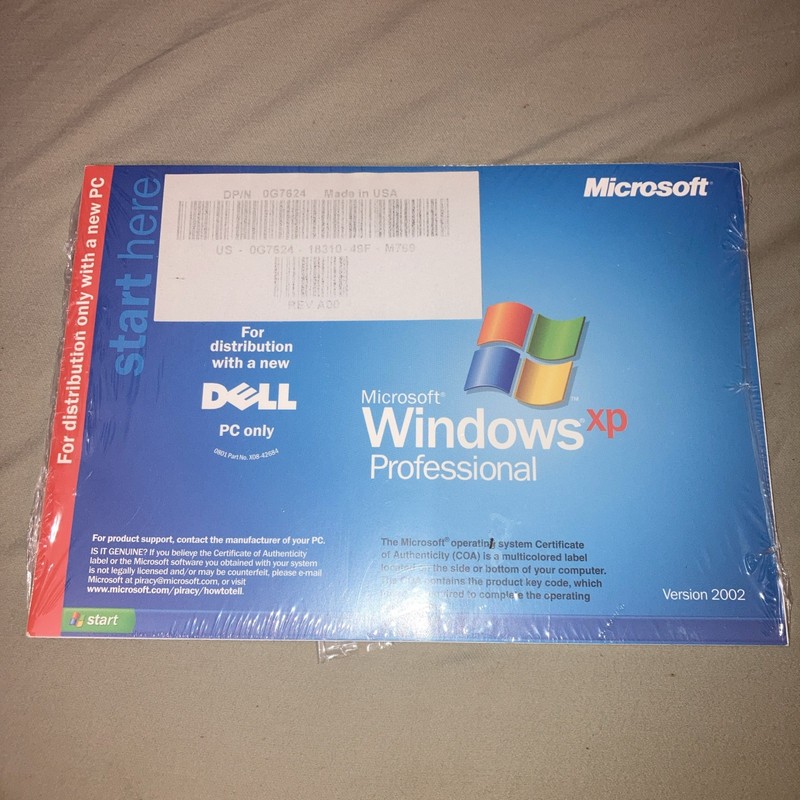 Microsoft Windows XP Professional for Dell PC Service Pack *No Disc