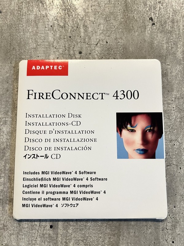 Adaptec FireConnect 4300 Installation Disk QuickTime W/ product Key