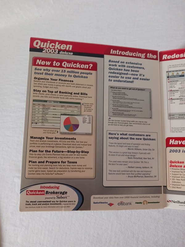 BRAND NEW FACTORY SEALED - Intuit Quicken 2003 Deluxe For Windows gallery