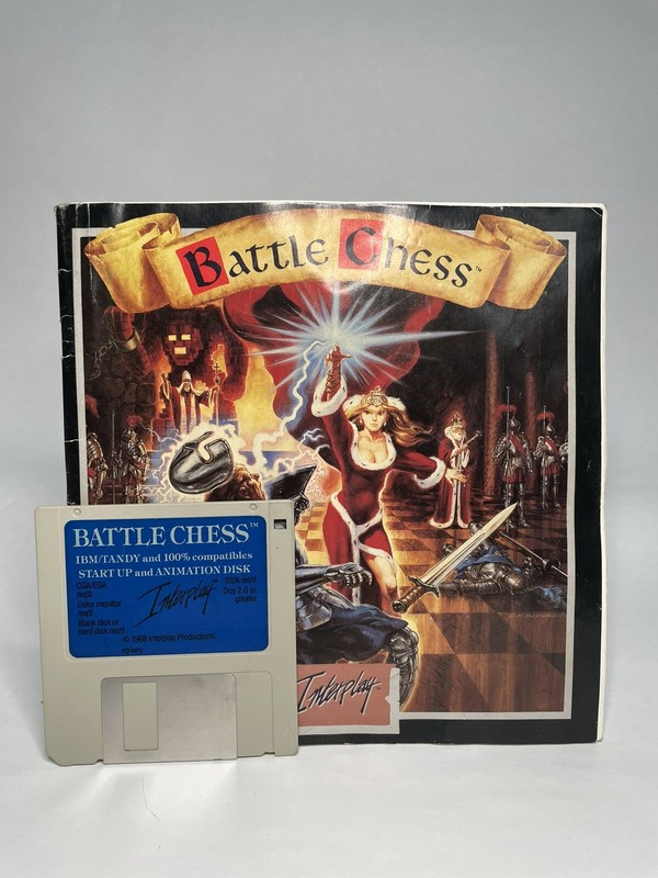 Battle Chess A Interplay Game Floppy Disk W/ Manual – Startup Disc Only