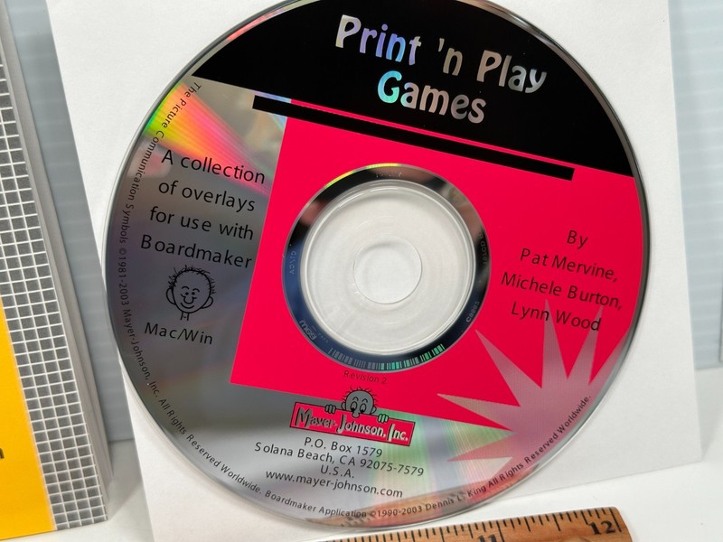 Print 'n Play Game use with Boardmaker 50 Games Disc Manual Mayer-Johnson gallery