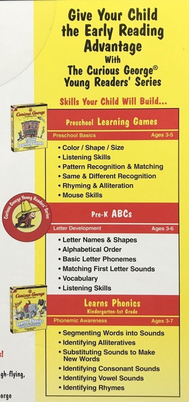 Curious George Pre-K ABCs [076714503823] Young Reader's Series Win/Mac CD gallery