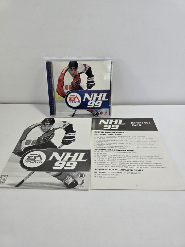 1998 EA Sports: NHL 99 CD-Rom PC Windows 98 & 95 Video Game Manual