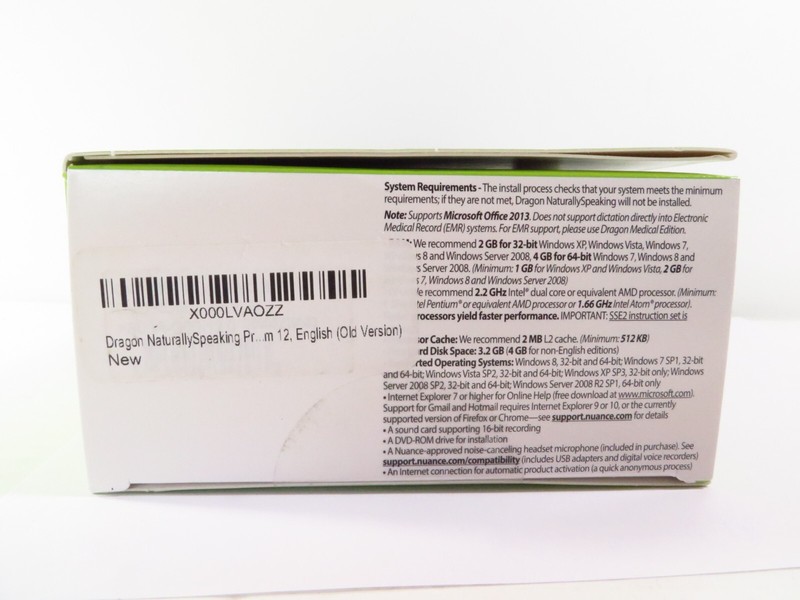 New (Open Box) Nuance Dragon NaturallySpeaking 12 Premium for Windows W/Mic gallery